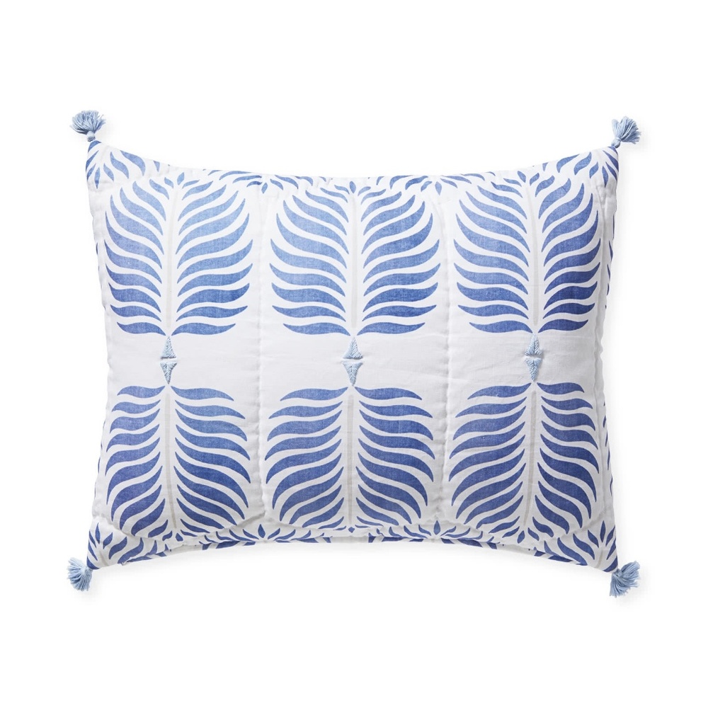 NWT Serena & Lily Granada Sham - Standard - Blue - Picture 1 of 2